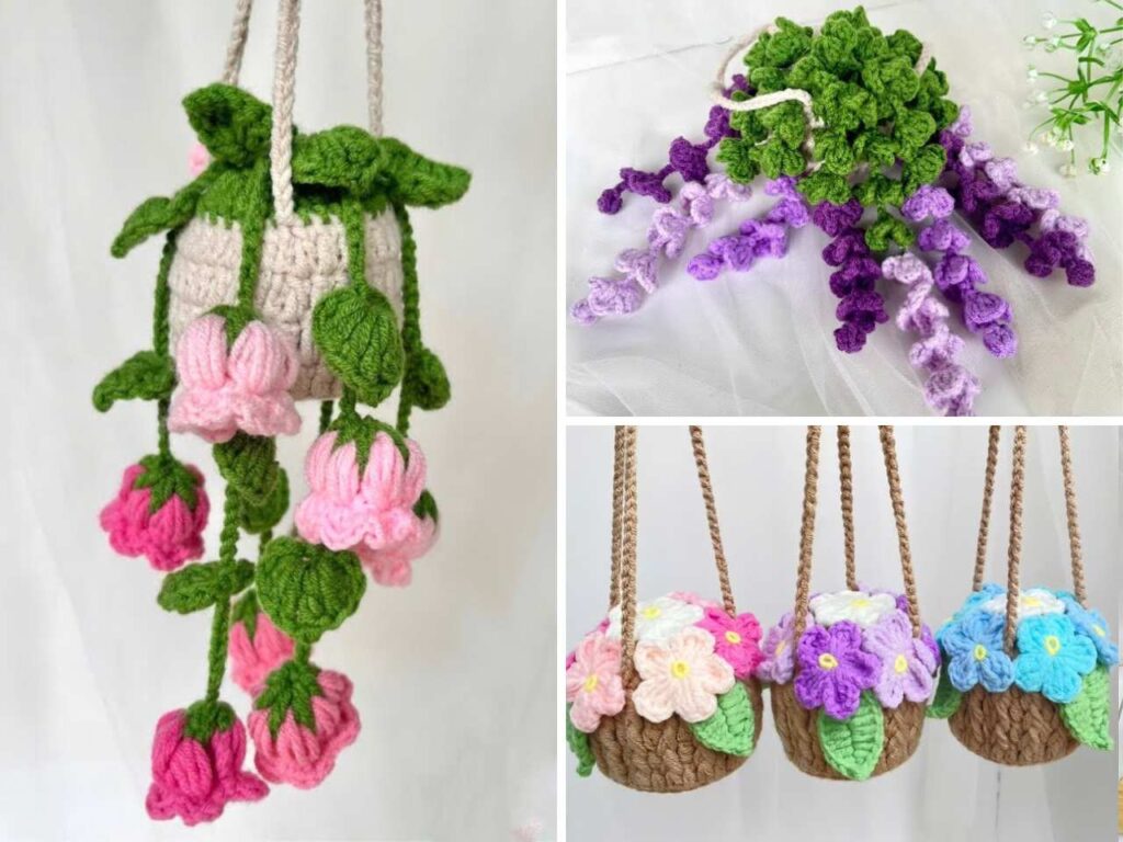 The Best Crochet Hanging Potted Plants with Tutorials
