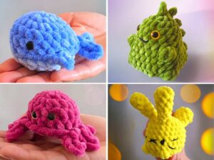 Ways to Crochet Chubby Animal Plushies with FREE PATTERNS