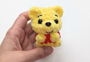 How to Crochet Miniature Winnie the Pooh No-Sew Plushie for Kids