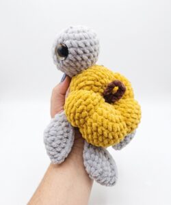 Featuring: How to Crochet the CUTEST No-Sew Halloween Pumpkin Turtle Plushie