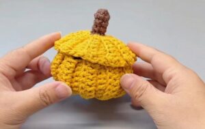 How To Crochet Vintage Pumpkin Basket with a Lid for Fall