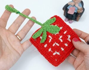 How to Crochet UNIQUE Granny Stitch Strawberry AirPod Case for Spring