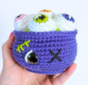 Featuring: How to Crochet Bowl of Eyeballs Amigurumi for Halloween Tutorial