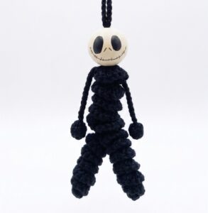 How to Crochet Jack SKELLINGTON Keychain Craft for Halloween