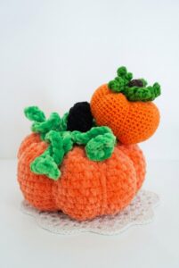 How to Crochet Plushie Pumpkin with Vines & Stem for Fall Decorations