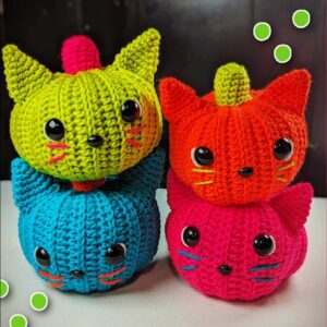 Featuring: How to Crochet the CUTEST Kitty Pumpkin Plushie Tutorial for Halloween