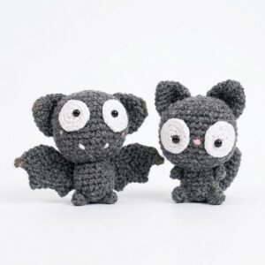 Featuring: Crochet Black Kitty Amigurumi But it is A Bat for Halloween (2-in-1 Tutorial)