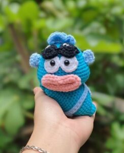 How to Crochet Funny Blue Googly Character Amigurumi (Palm Pet Amigurumi)