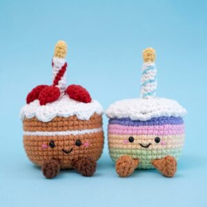 Featuring: Crochet Amuseable Birthday Cake and Candy Stripes Cake Buddy Amigurumi