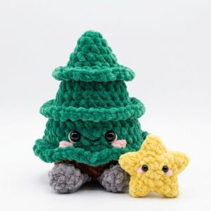 Featuring: Crochet Amuseables Sitting Christmas Tree & Star Are Buddies Plushie