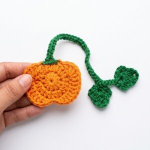 Featuring: How to Crochet A Back-to-School Pumpkin Bookmark for Fall