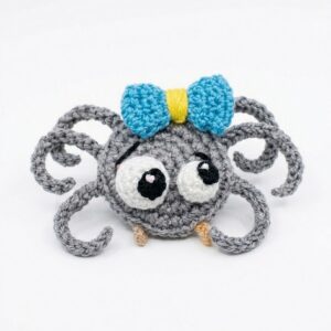 How to Crochet a Funny Googly-Eyed Spider in A Bow Amigurumi Decorations