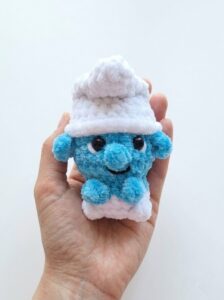 How to Crochet A Miniature No-Sew Smurf Plushie Tutorial