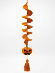 Tester Pattern: How to Crochet A Face Pumpkin Fall Wind Spinner for Playing With