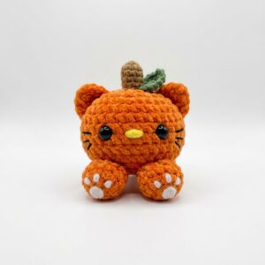 Tester Pattern: To Crochet Pumpkin Hello Kitty Plushie with Big Paws Buddy