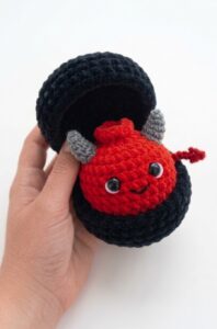 Pattern Tester: To Crochet Spooky-Cute Red Bao Bun Plush for Spooky Festival