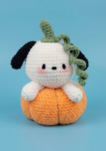 Pattern Tester: To Crochet Autumn Puppy Plushie with Curly Vine & Stem