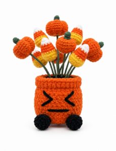 Tester Call: How to Crochet A Candy Corn, Pumpkin & Kawii Buddy Potted Plant Plushie