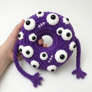 Pattern Tester: How to Crochet Eyes Donut Ring Plushie with Long Arms