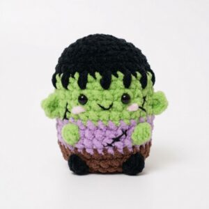 Featuring: Tutorial to Crochet Green, Purple and Black Zombie Plushie Buddy