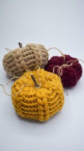 Featuring: How to Crochet Tiered Unusual Texture Pumpkin Decoration (3 Sizes)