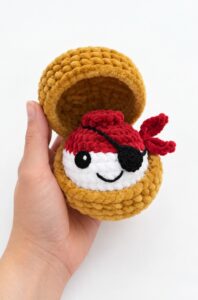 Tester Call: How to Crochet Mr. Pirate Dumpling Plushie in A Treasure Box