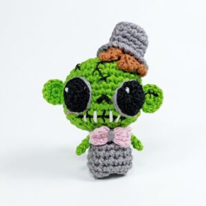 How to Crochet Green Bolt Zombie Man Amigurumi Doll Pattern