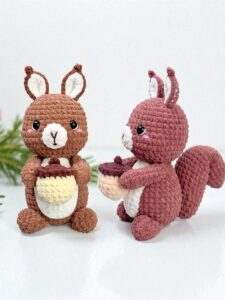 [PDF Pattern] Crochet A Plush Autumn Acorn-Lover Plushie for Fall