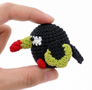 Featuring: How to Crochet Black, Blue, Red and Green Mini Bird Plushie (Toucan Plush)