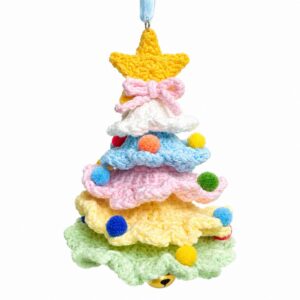 Featuring: How to Crochet Rainbow Pop Holiday Tree Hanging & Table Decoration