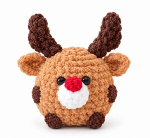 Featuring: How to Crochet A Red-Nosed Animal Buddy Christmas Plushie