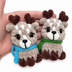 Featuring: How to Crochet No-Sew Buddy Scarf-Wearing Buddy Reindeer Plush