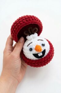 Tester Call: To Crochet Winter Olaf Buddy Round Food in A Box Plushie
