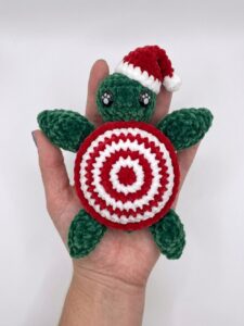 Tester Call: How to Crochet Kawaii-Eyed Red & Green Santa Hat Turtle Plushie for Gifting