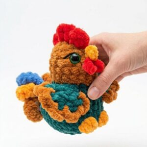 Featuring: The MOST Well-Detailed Yet Easy Crochet Rooster Fall Plushie (2-in-1 Tutorial)