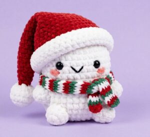 Tester Pattern: How to Crochet Custom White Dressed Winter Buddy Plushie Gift